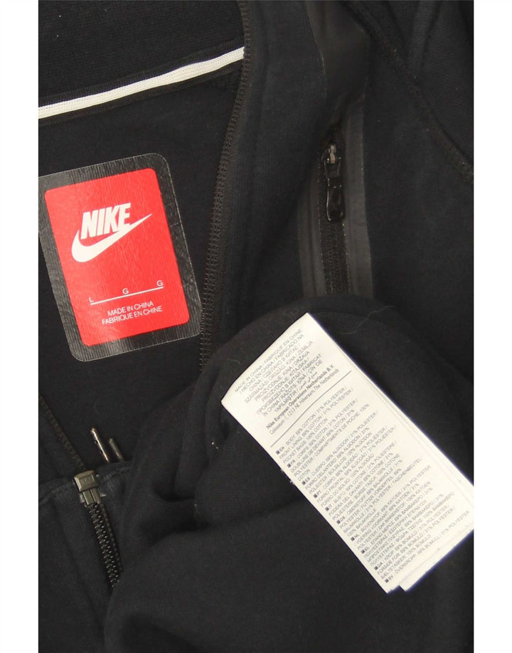 Giacca da tuta da donna Nike UK 14 grande cotone nero