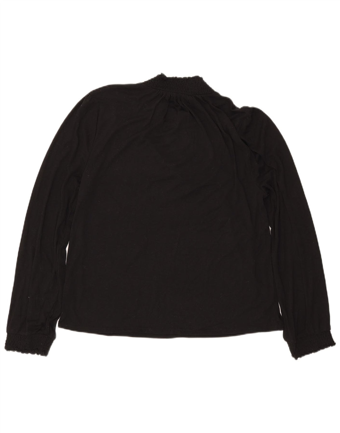 J. CREW Camicetta a maniche lunghe da donna UK 16 Large Nero Poliestere