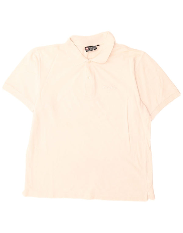 Polo da uomo Lotto XL in cotone bianco sporco