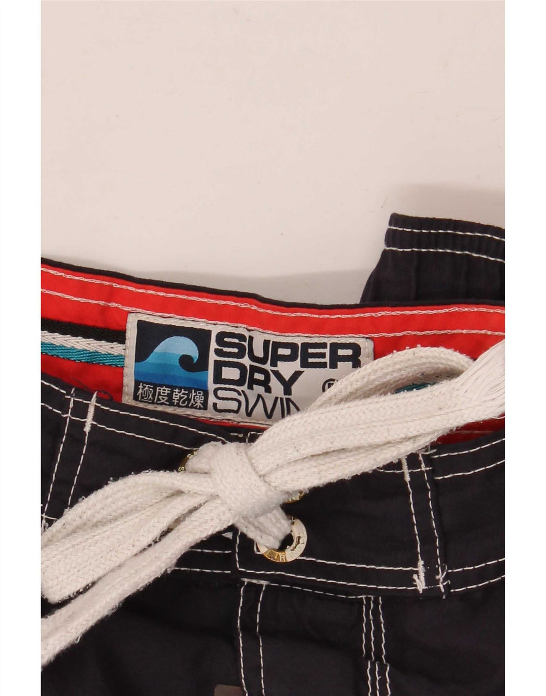 Pantaloncini da bagno grafici da uomo Superdry poliestere medio blu navy