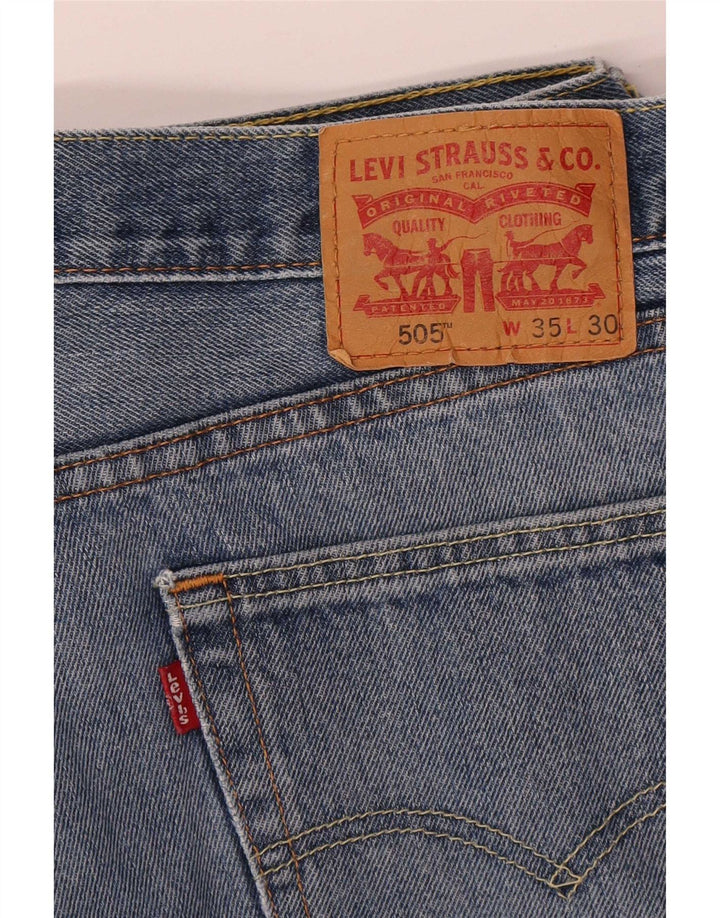 Levi's Uomo 505 Jeans dritti W35 L30 Cotone Blu