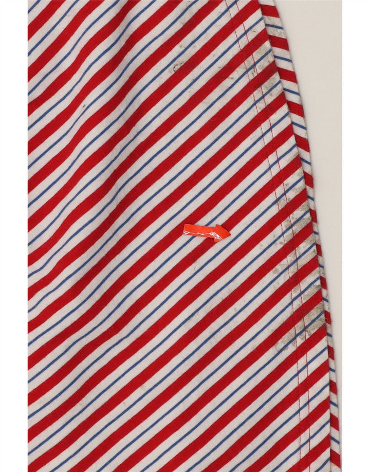 CHAPS Womens Maxi Dress UK 14 Large Red Striped Cotton Vintage Chaps and Second-Hand Chaps from Messina Hembry 