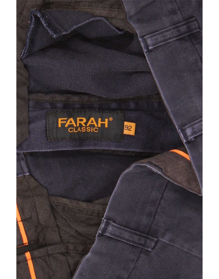 Pantaloncini chino classici da uomo Farah W36 grandi blu navy