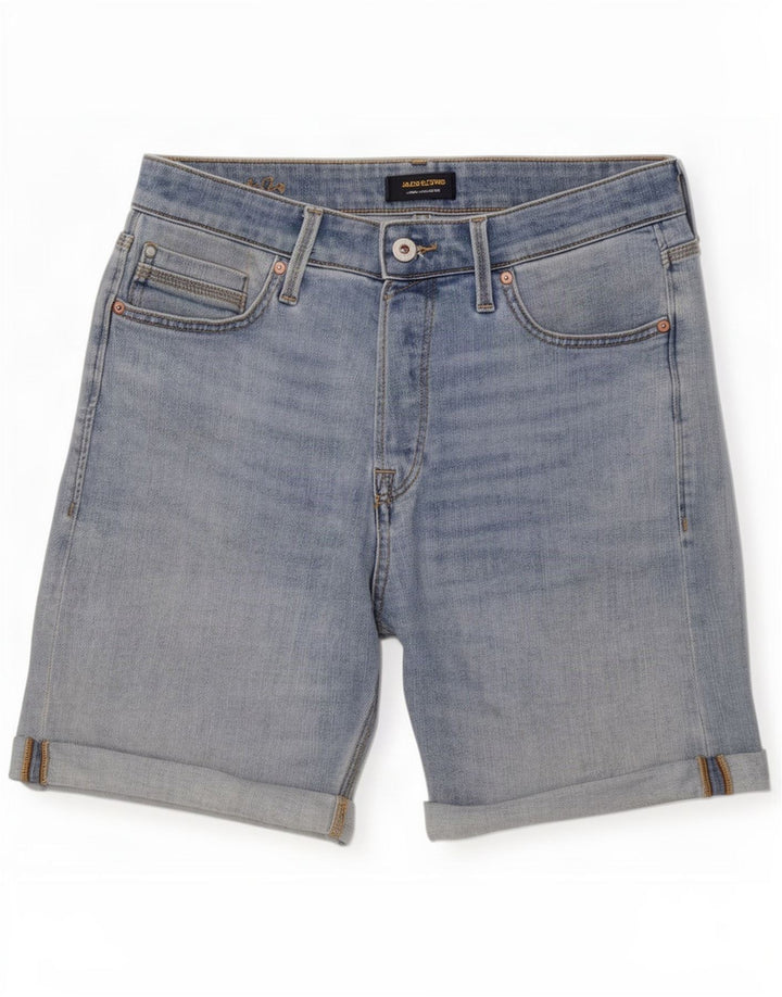 Pantaloncini di jeans da uomo Jack & Jones piccoli W29 in cotone blu