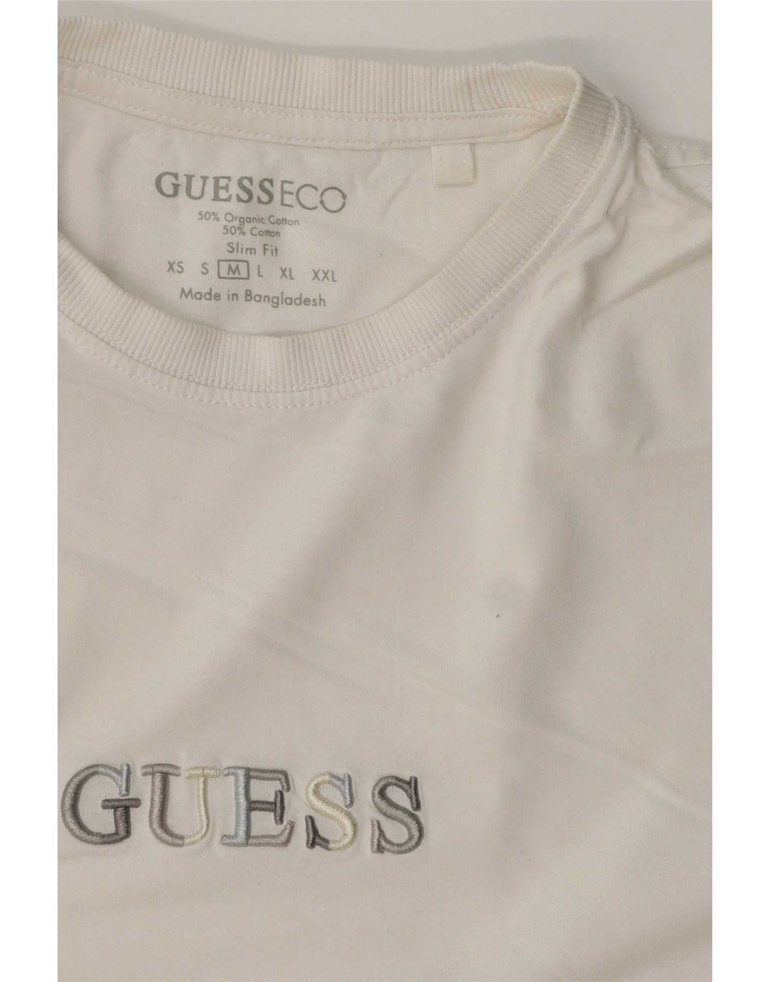Guess T-shirt grafica da uomo slim fit in cotone bianco medio