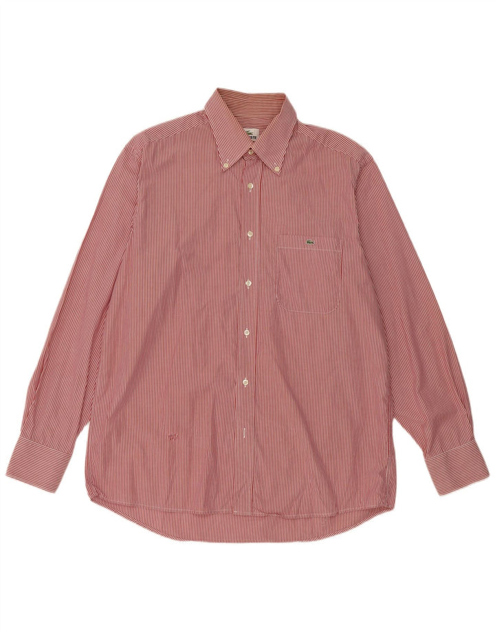 Camicia da uomo Lacoste taglia 42 grande cotone a righe rosse