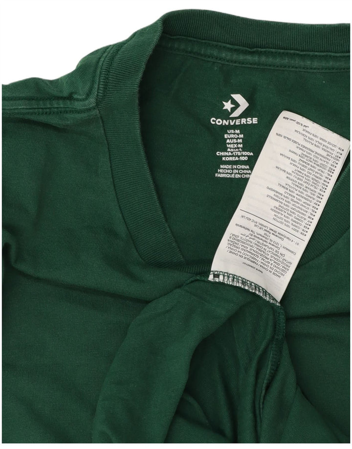 T-shirt grafica da uomo Converse Top in cotone verde medio