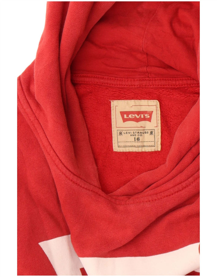 Maglione con cappuccio grafico Levi's per ragazzi 15-16 anni Rosso