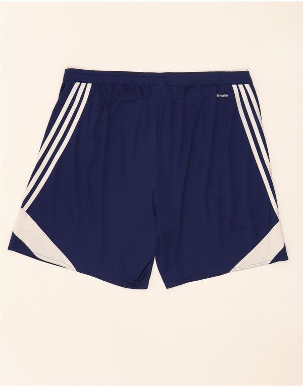 Pantaloncini sportivi ADIDAS Climalite da uomo XL in poliestere color block blu navy
