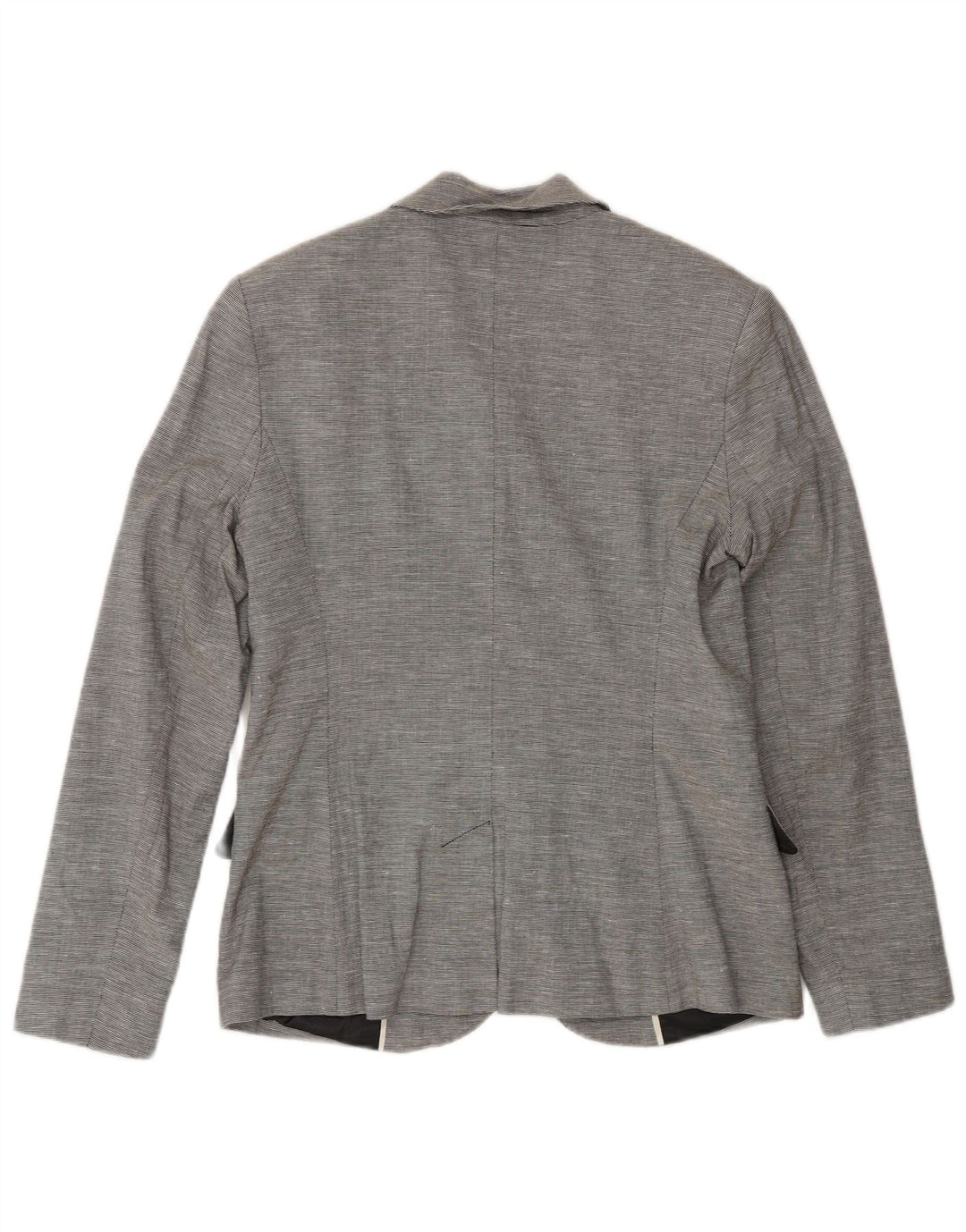 Giacca blazer da donna a 2 bottoni French Connection UK 12 Gessato grigio medio