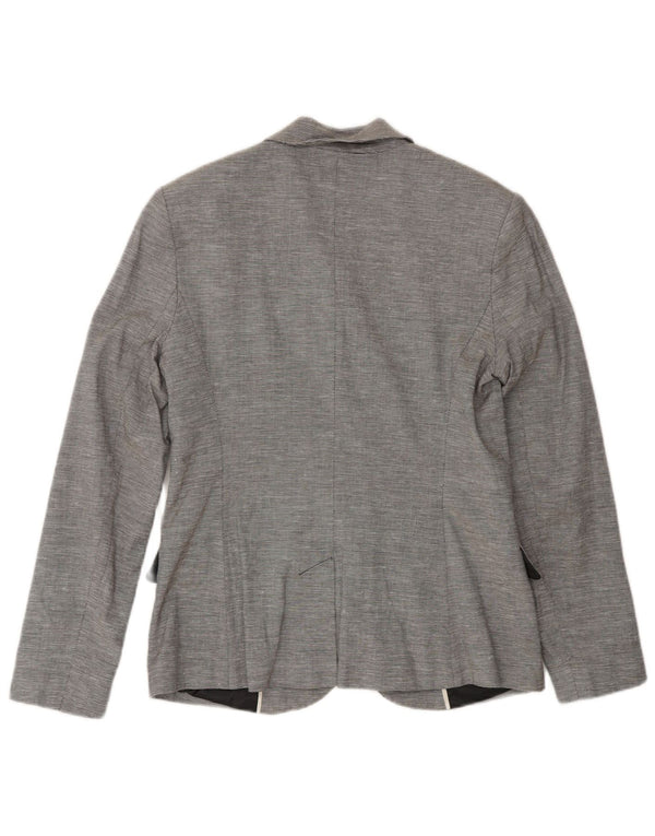 Giacca blazer da donna a 2 bottoni French Connection UK 12 Gessato grigio medio