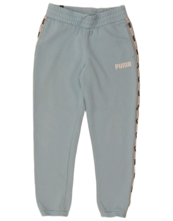 Puma Pantaloni da tuta con grafica da uomo Joggers Small Blu Colourblock in cotone