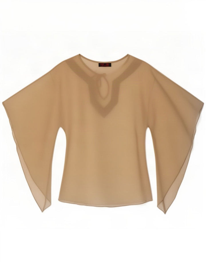 Top trasparente a pipistrello da donna Escandelle UK 12 Poliestere beige medio