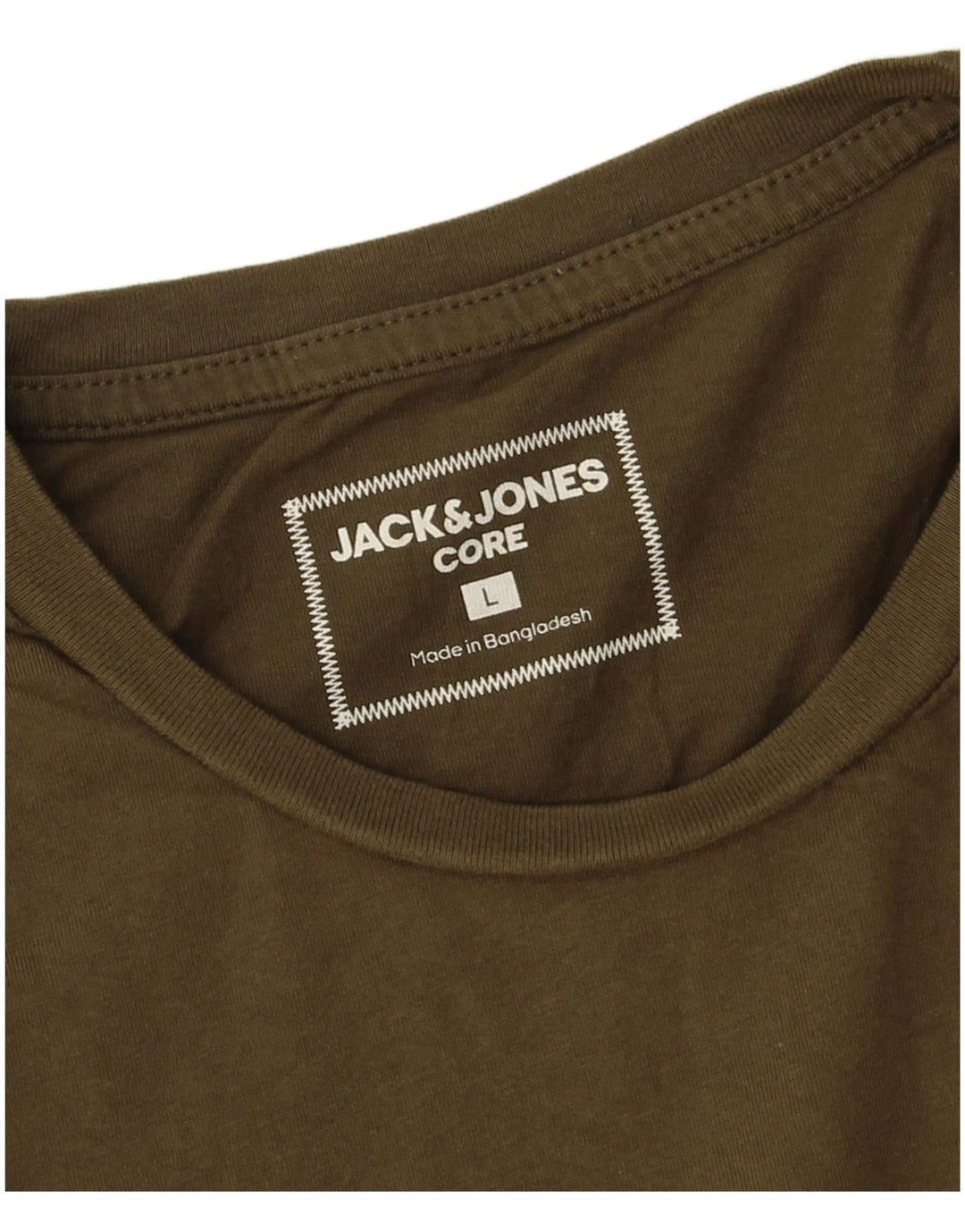 T-shirt da uomo Jack & Jones Top grande in cotone kaki