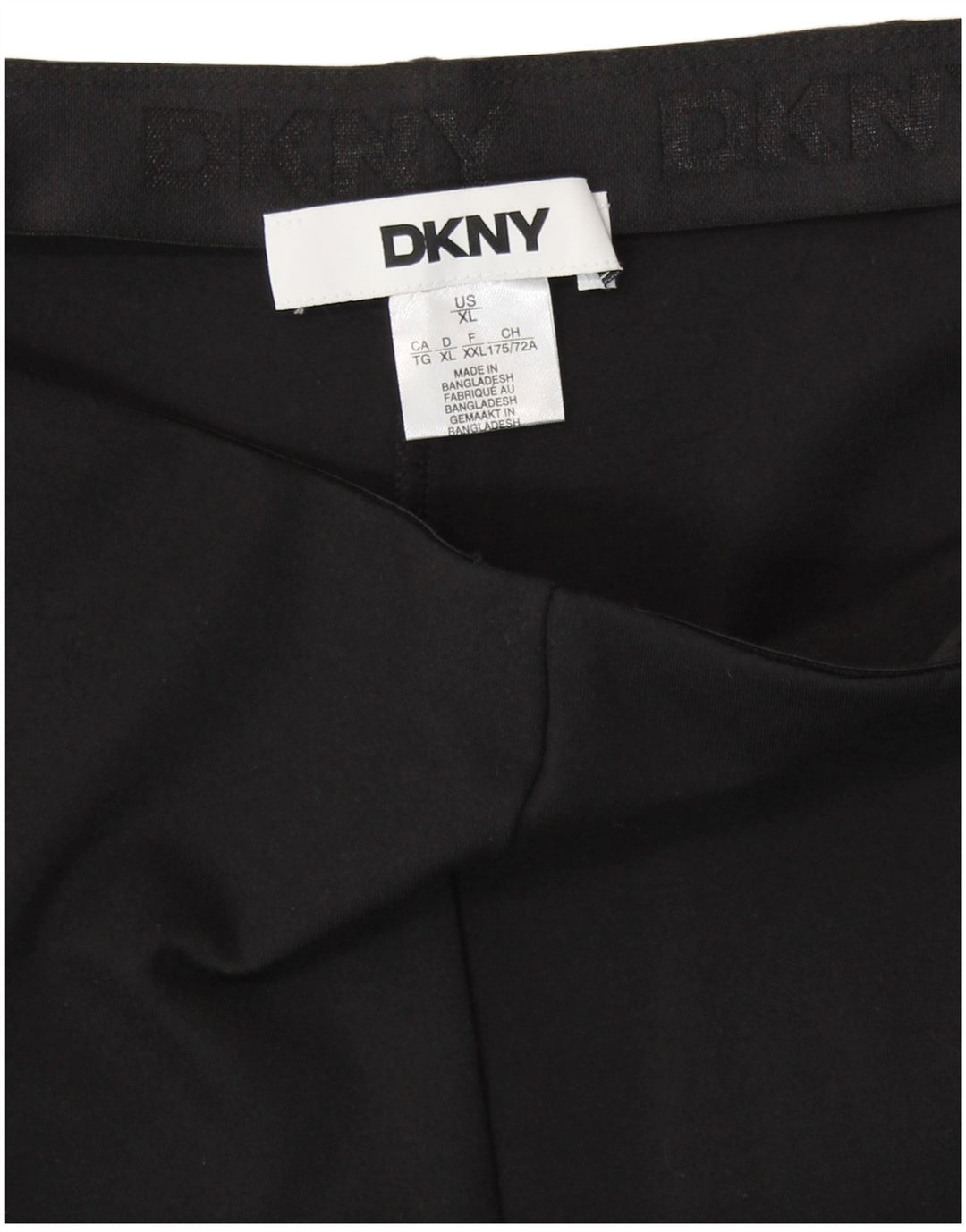 Pantaloni capri dritti a vita alta da donna DKNY XL W36 L24 Rayon nero