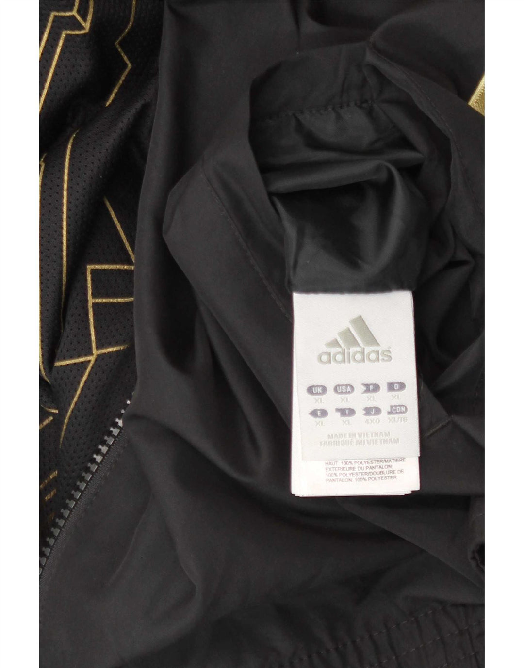 Adidas Giacca da uomo reversibile con cappuccio XL Poliestere nero