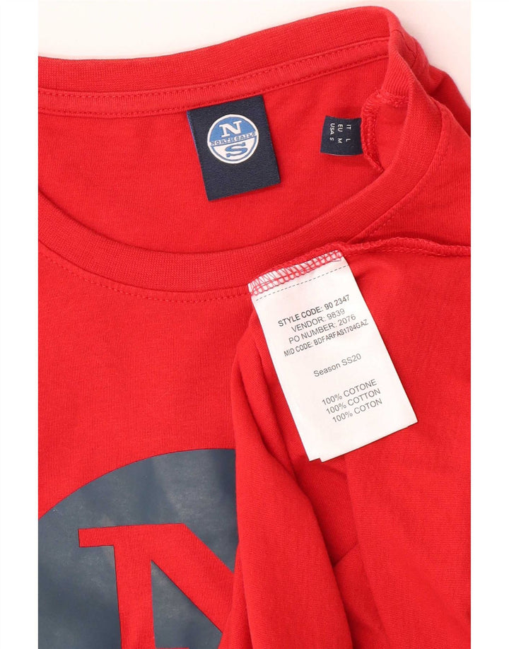 T-shirt grafica da uomo North Sails Top in cotone rosso medio