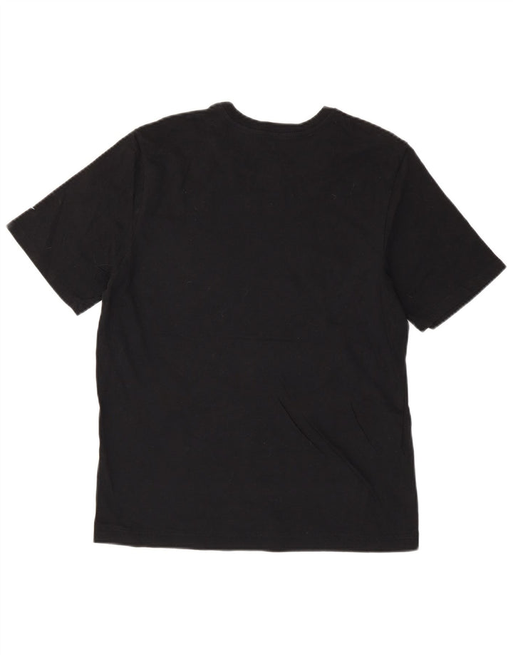 T-shirt grafica NIKE da donna con taglio atletico, taglia UK 12, cotone nero medio