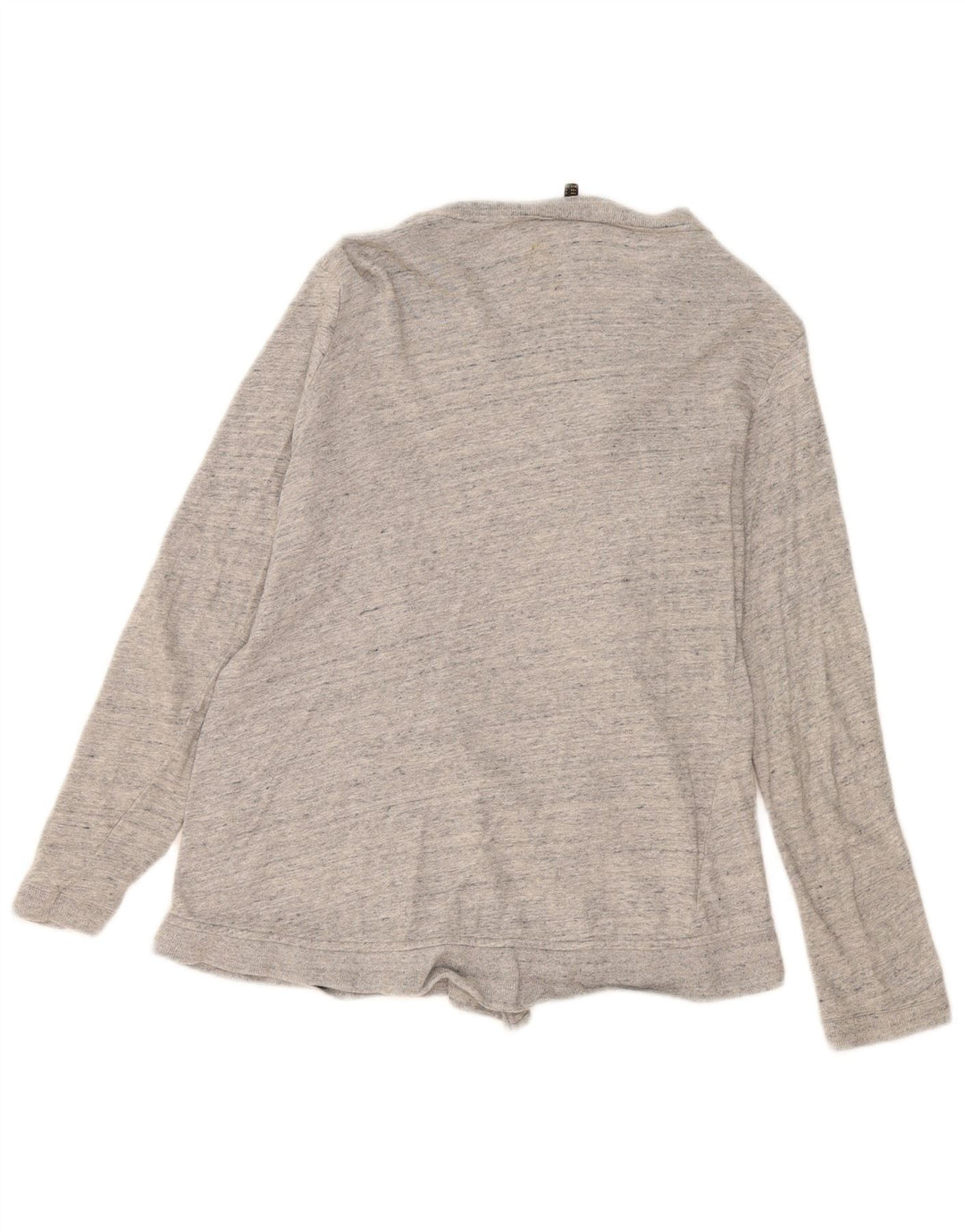 Maglione cardigan aperto da donna Massimo Dutti UK 10 piccolo cotone chiazzato grigio