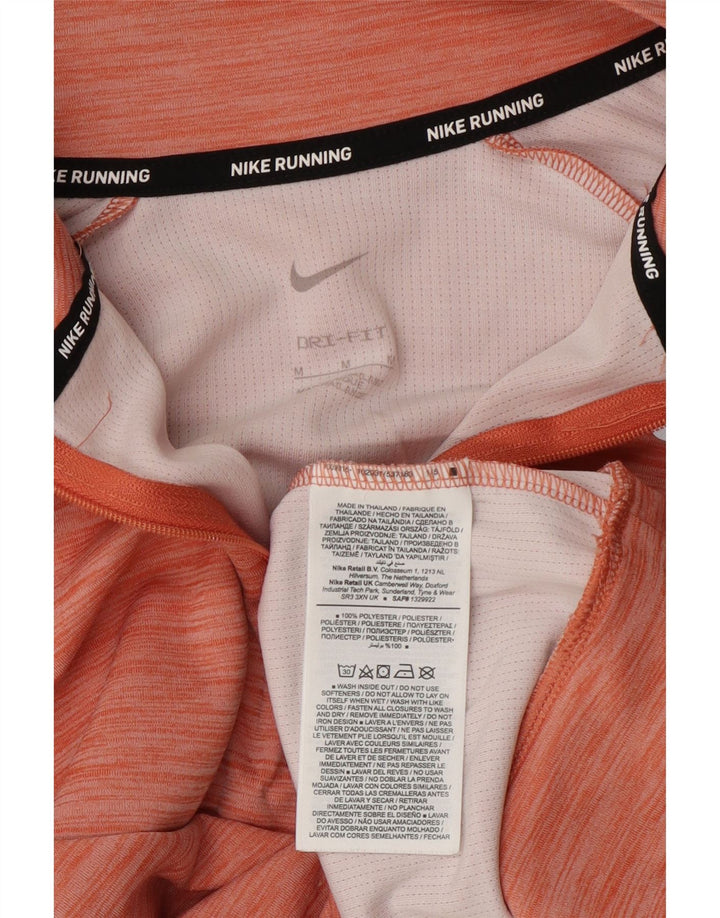 Felpa da donna Nike Dri Fit con collo e zip, maglione, UK 14, medio arancione screziato