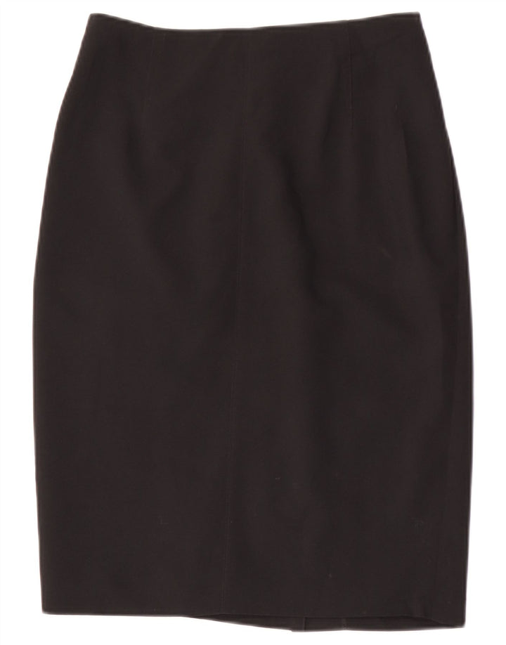 Gonna a tubino da donna Marks & Spencer UK 8 piccola W28 poliestere nero