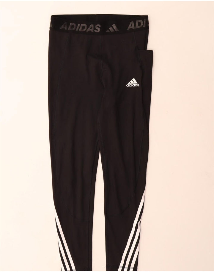Leggings grafici da donna Adidas UK 12/14 Poliestere nero medio