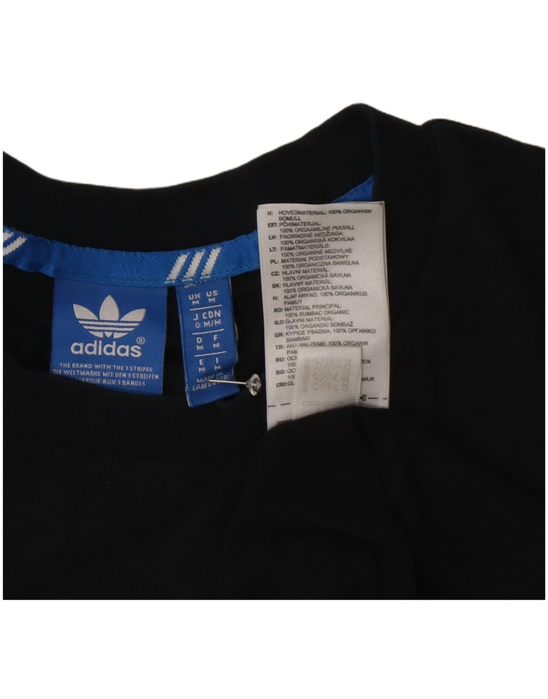 T-shirt grafica da uomo Adidas Top in cotone nero medio