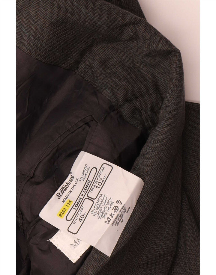 Giacca blazer doppiopetto da uomo Marks & Spencer UK 40 Grigio medio