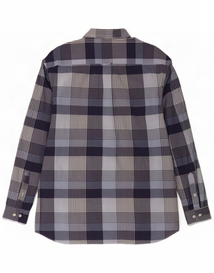 Camicia Gant da uomo vestibilità regolare XL in cotone a quadri blu navy