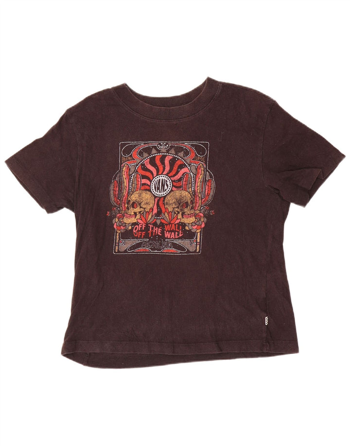 T-shirt grafica da donna Vans UK 14 media nera