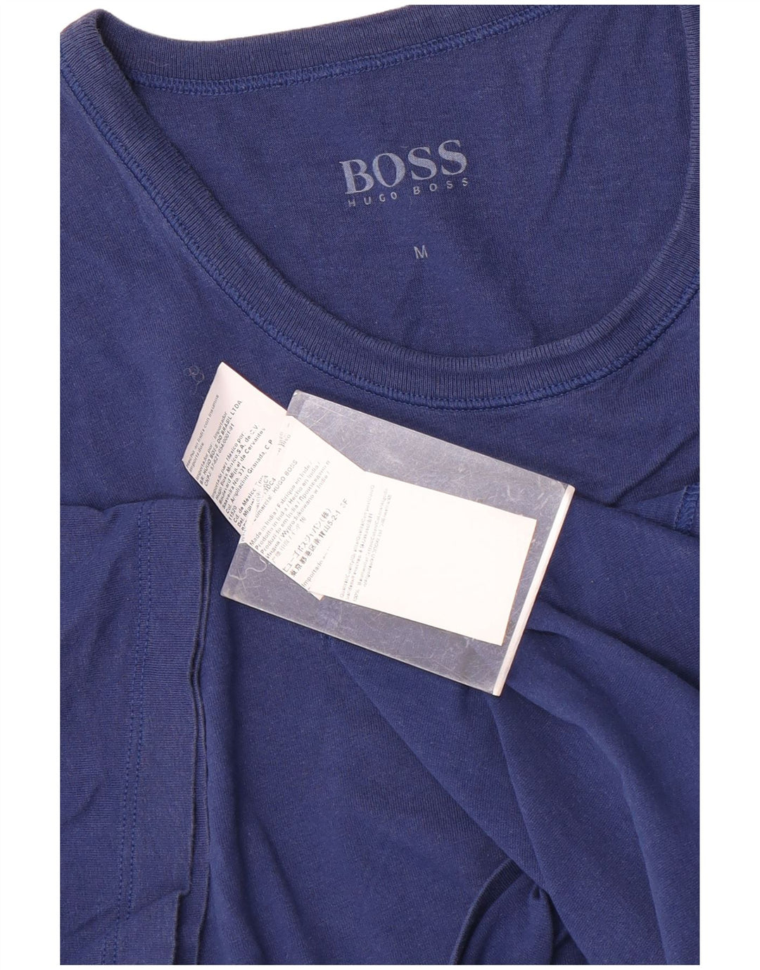 T-shirt da uomo HUGO BOSS Top in cotone blu navy medio