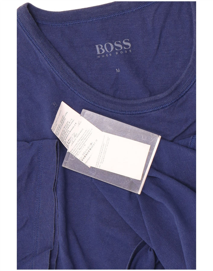 T-shirt da uomo HUGO BOSS Top in cotone blu navy medio