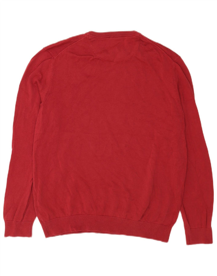Maglione maglione girocollo da uomo Timberland grande cotone rosso
