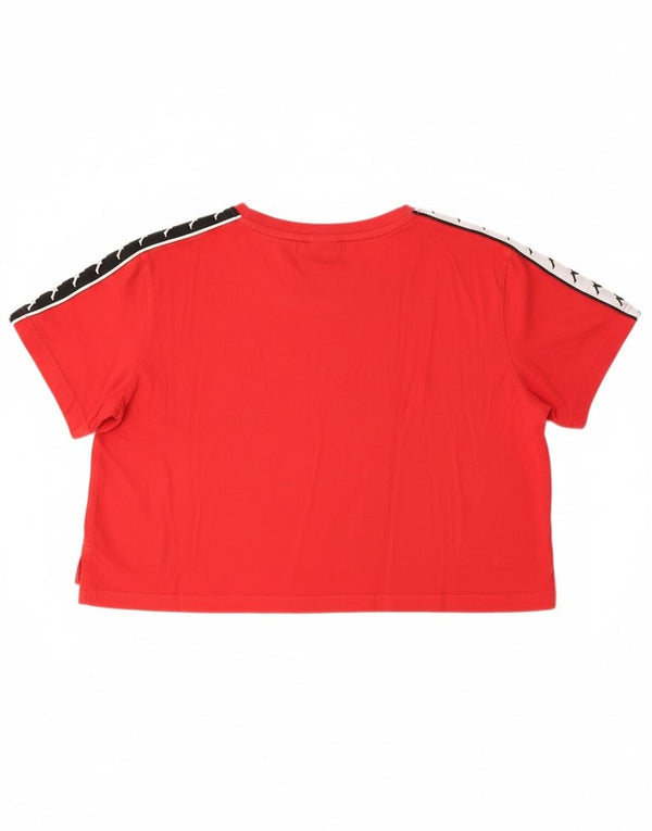 T-shirt corta con grafica Kappa da donna, taglia UK 14, media rossa sportiva