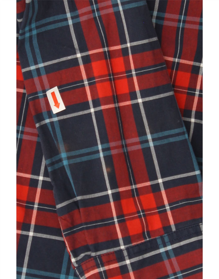 TOMMY HILFIGER Mens Regular Fit Flannel Shirt Medium Red Check Cotton Vintage Tommy Hilfiger and Second-Hand Tommy Hilfiger from Messina Hembry 