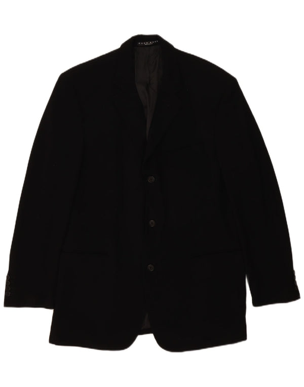 Giacca blazer da uomo a 3 bottoni Hugo Boss EU 54 2XL lana nera