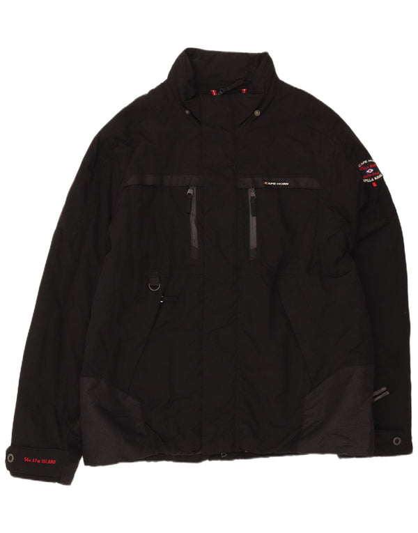 CAPE HORN Mens Windbreaker Jacket UK 46 3XL Black