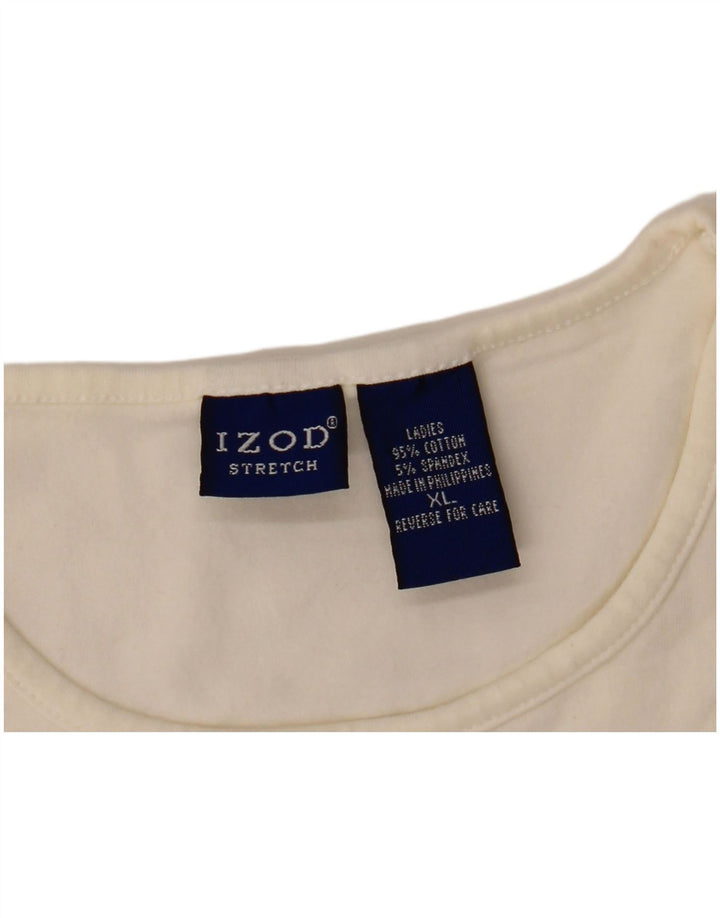 T-shirt da donna IZOD Top UK 18 XL cotone bianco
