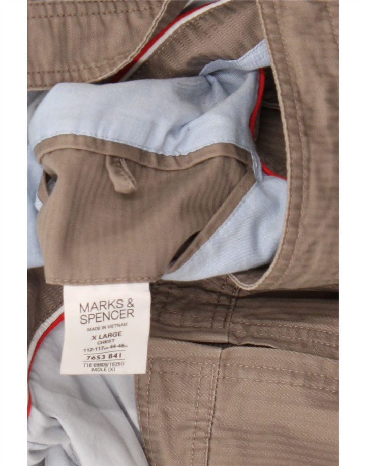 Giubbotto bomber da uomo Marks & Spencer UK 42 XL Cotone gessato beige