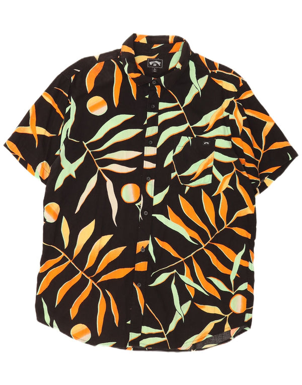 Camicia a maniche corte da uomo Billabong grande floreale nera