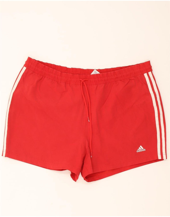 ADIDAS Mens Swimming Shorts XL  Red Nylon Vintage Adidas and Second-Hand Adidas from Messina Hembry 