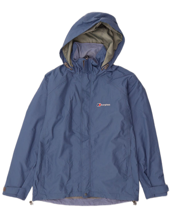 Giacca antipioggia da donna con cappuccio BERGHAUS UK 8 piccola in nylon blu