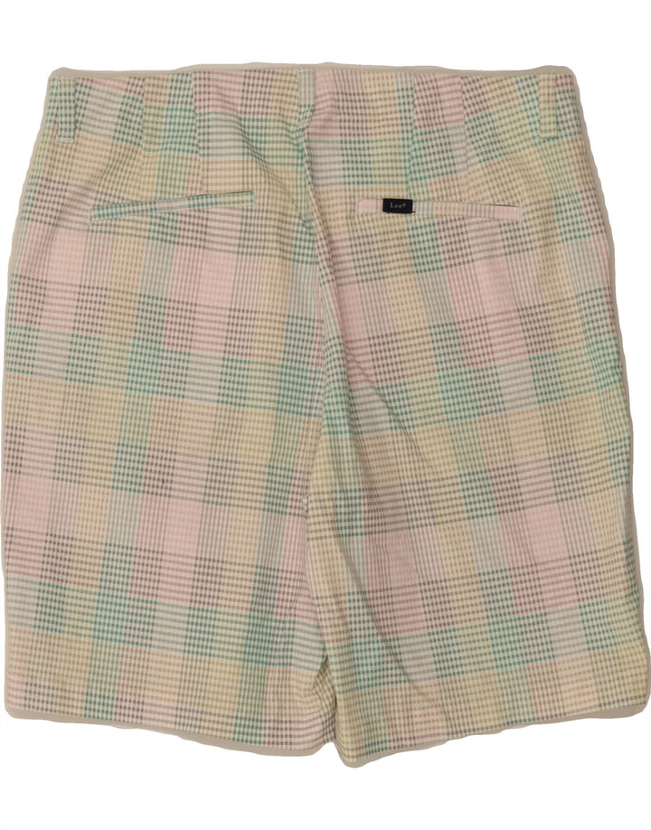 LEE Womens Casual Shorts US 12 Large W34 Multicoloured Check Cotton Vintage Lee and Second-Hand Lee from Messina Hembry 