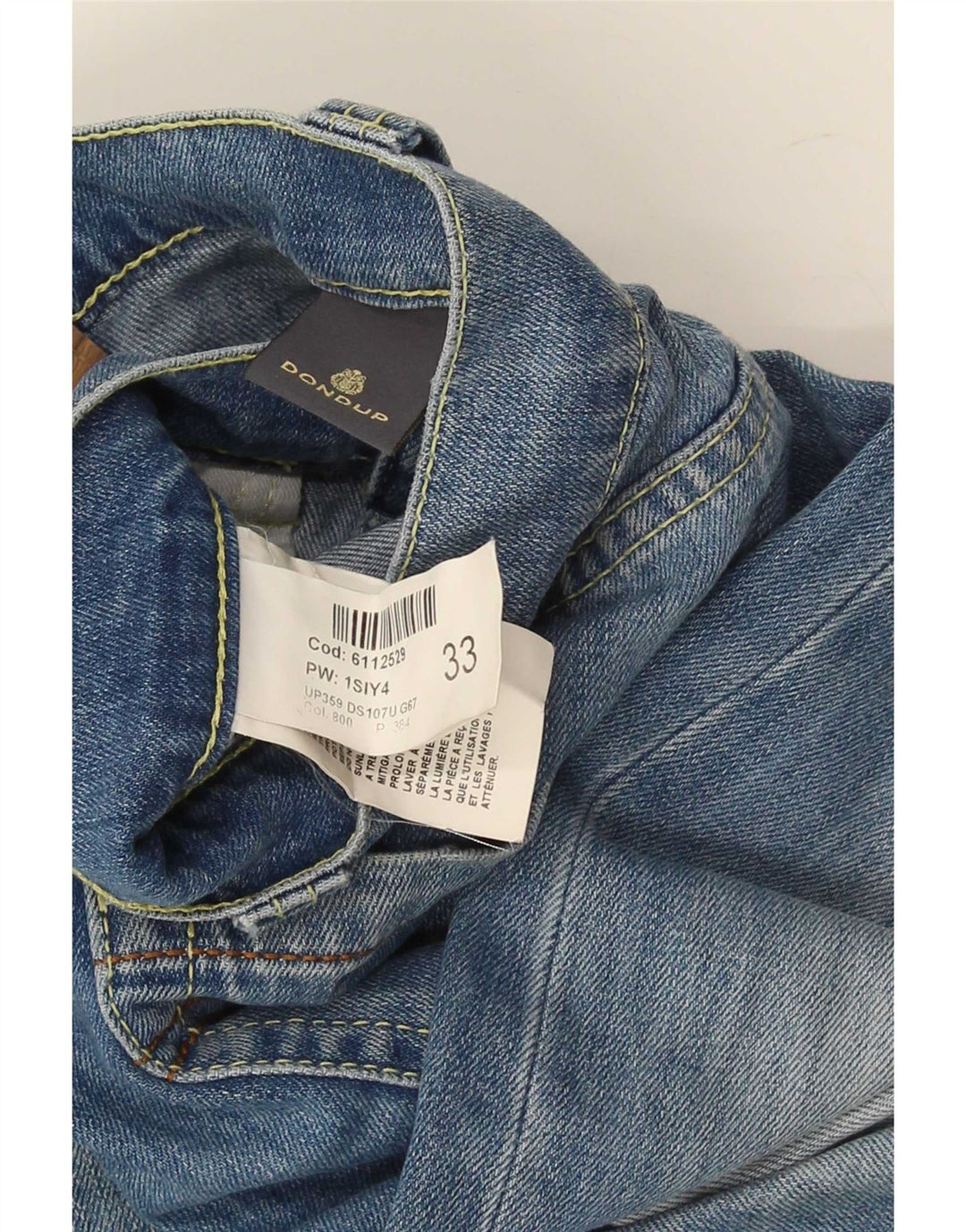 Dondup Jeans slim invecchiati da uomo W33 L32 in cotone blu