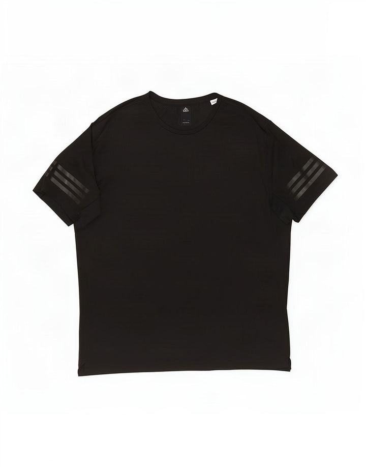 Maglietta Adidas Climacool da uomo grande nera