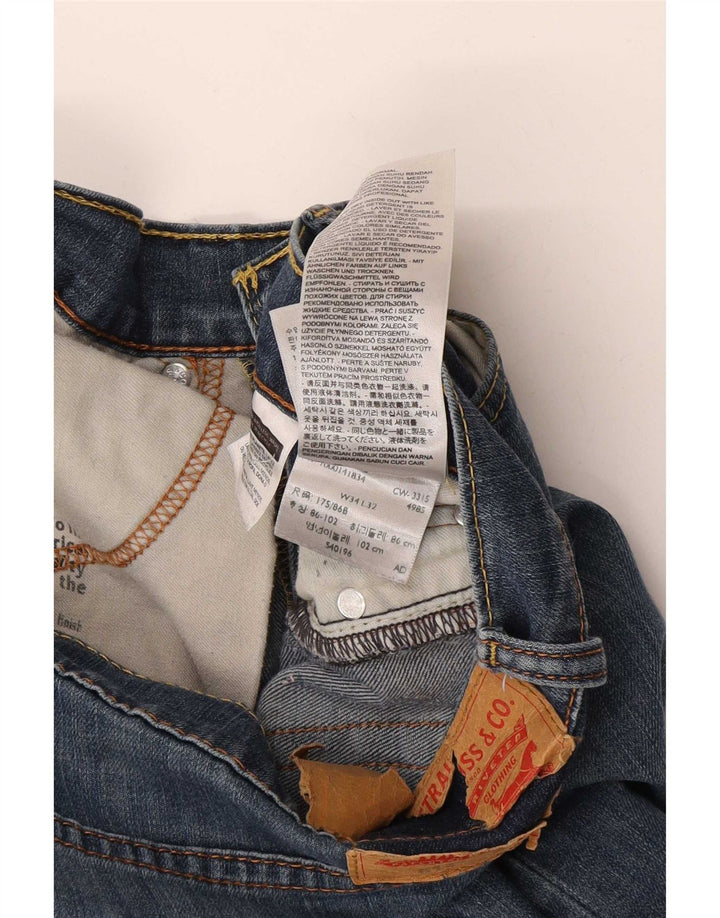 Levi's Uomo 514 Jeans dritti W34 L32 Cotone Blu