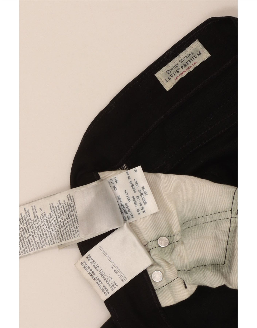 LEVI'S Jeans da uomo 512 slim affusolati W34 L34 cotone nero