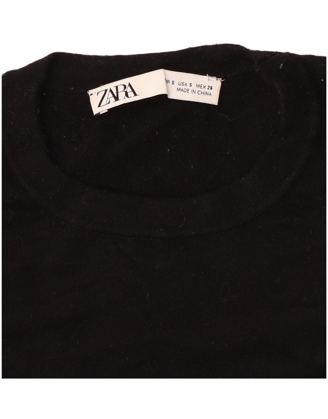 Maglione maglione girocollo da donna Zara UK 10 piccolo nero