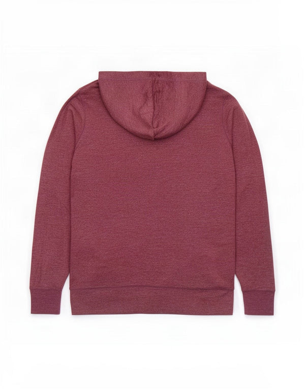 Maglione con cappuccio Reebok da donna, vestibilità ampia, UK 14, poliestere bordeaux medio