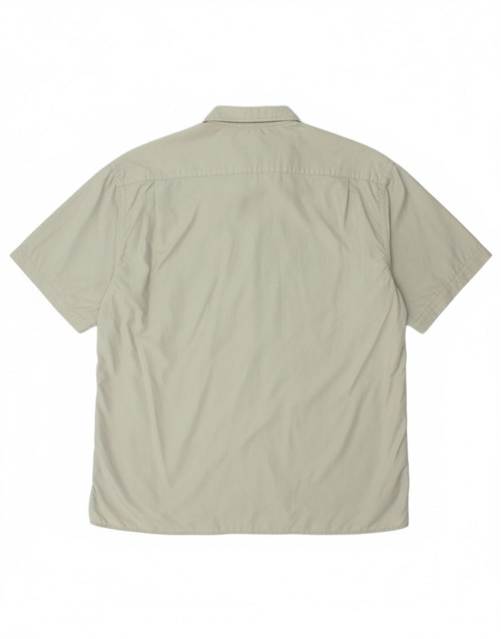 TOMMY HILFIGER Mens Short Sleeve Shirt 2XL Grey Cotton